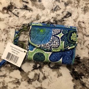 Vera Bradley doodle daisy wristlet
